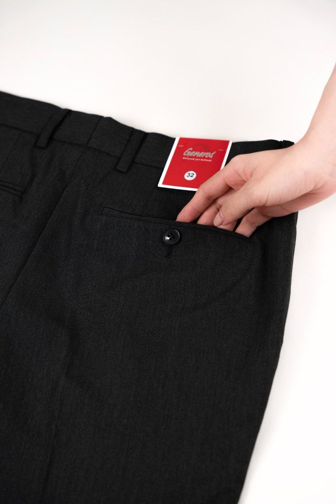 Quần Âu Nam GENEROS Đen Xước #2 020123148MF