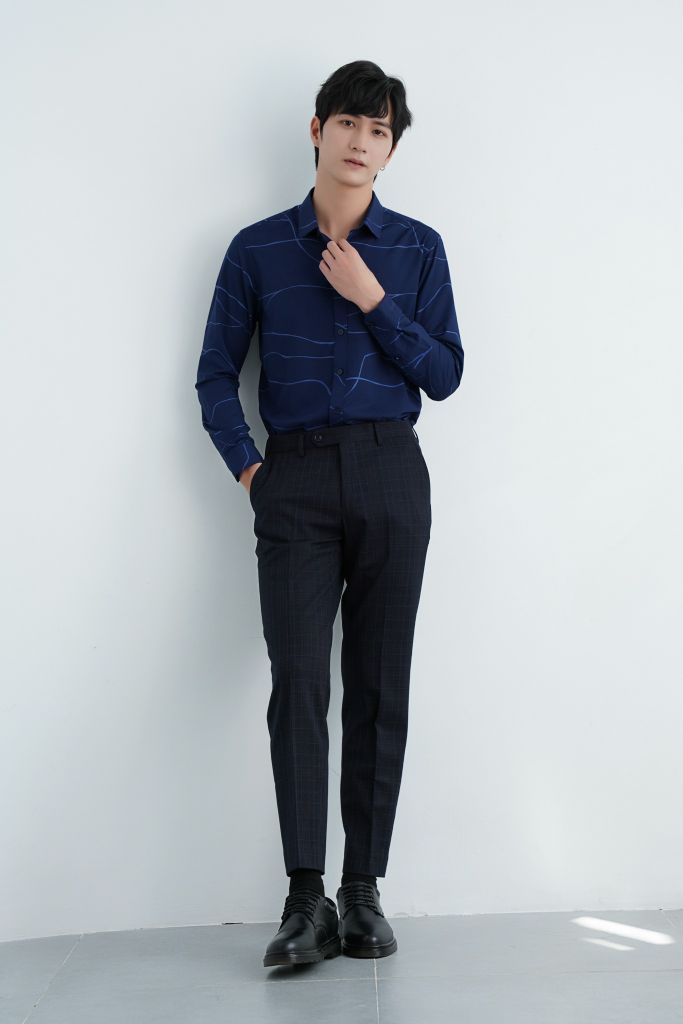 Quần Âu Nam Caro Đen GENEROS LD024 020123208MF