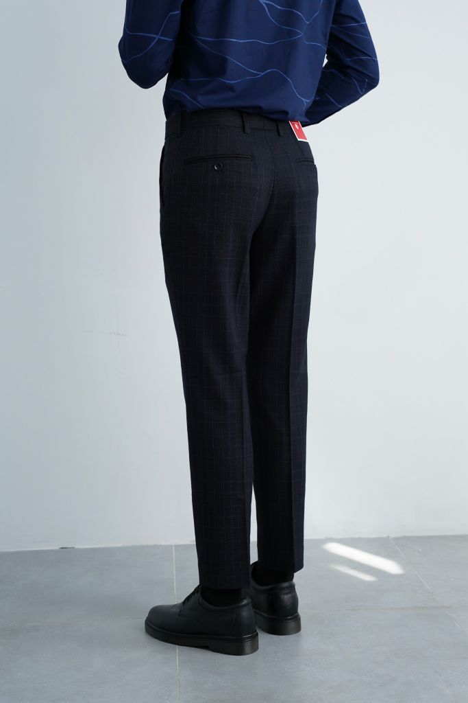 Quần Âu Nam Caro Đen GENEROS LD024 020123208MF