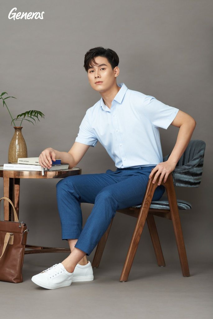 Áo Sơ Mi Nam Cộc Tay Slimfit GENEROS AH317  010123150MF