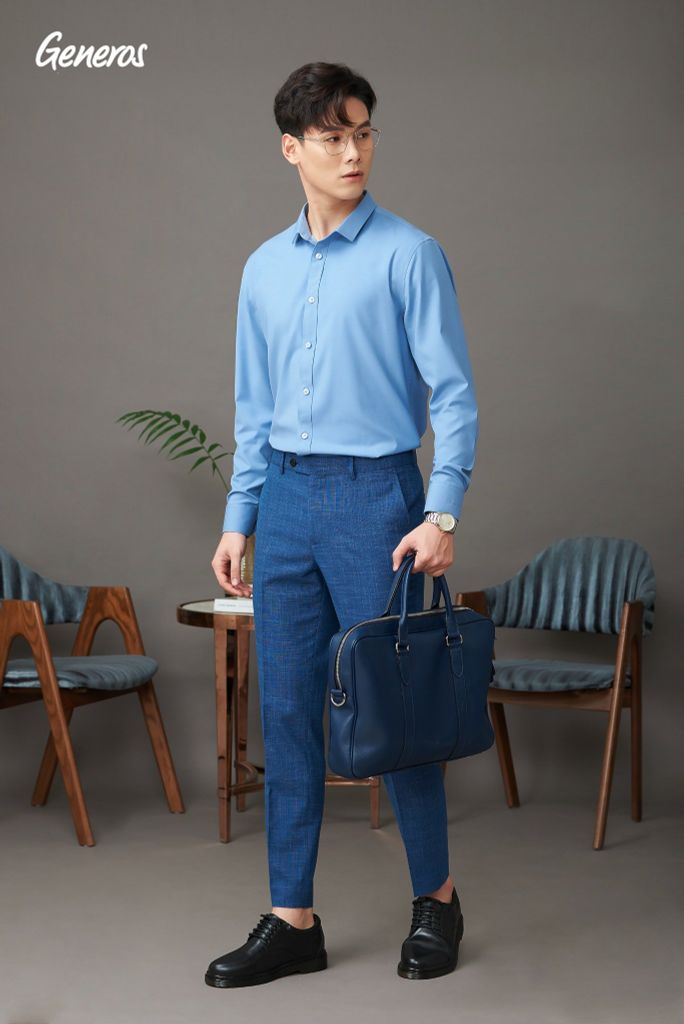 Áo Sơ Mi Nam Dài Tay Slimfit GENEROS AM101  010123102MF
