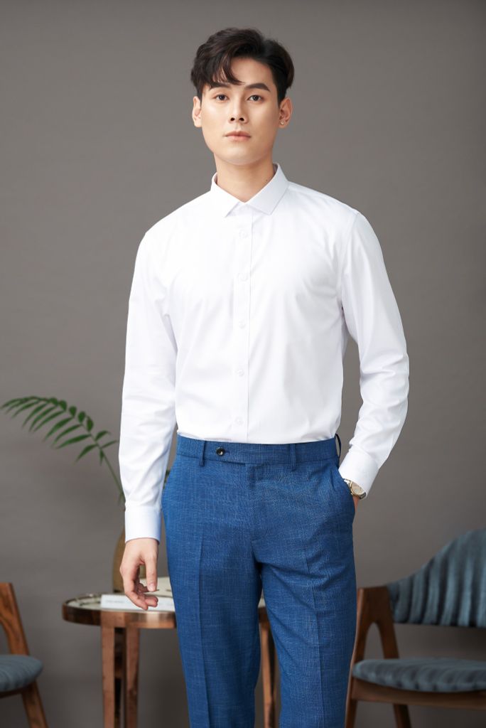 Quần Âu Nam Xanh Xước GENEROS  #1  020123148MF