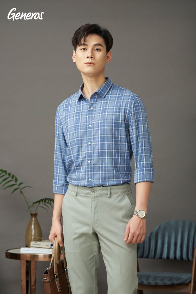 Áo Sơ Mi Nam Dài Tay Slimfit GENEROS AK342 010123128MF