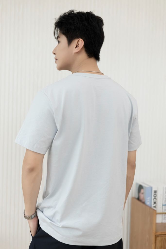 Áo Phông Nam RegularFit GENEROS MF010125001 TS25 #Ghi