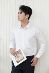 Áo Sơ Mi Dài Tay Dáng Rộng GENEROS Trắng 010124MFON