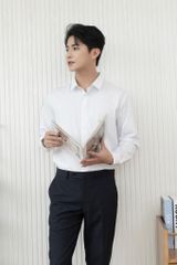 Áo Sơ Mi Dài Tay Dáng Rộng GENEROS Trắng 010124MFON
