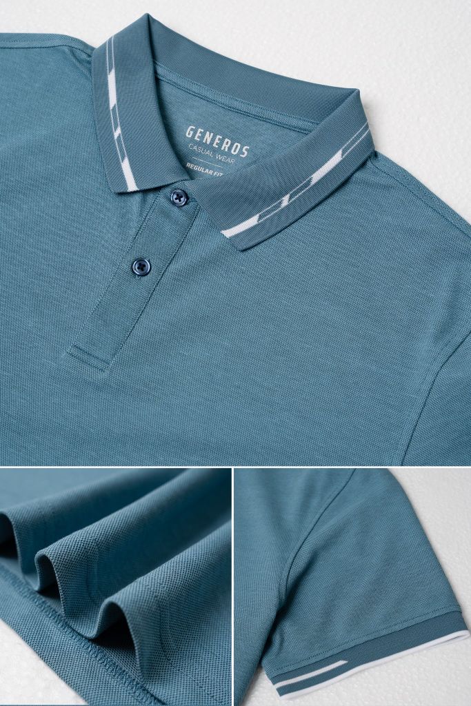 Áo Polo Nam Regular GENEROS  MF010124008 Xanh