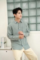 Áo Sơ Mi Nam Dài Tay Casual GENEROS 010125121MFC #2 Xanh Rêu
