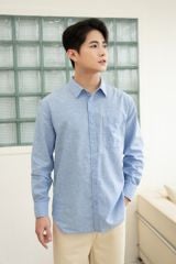 Áo Sơ Mi Nam Dài Tay Casual GENEROS 010125121MFC #4 Xanh Dương