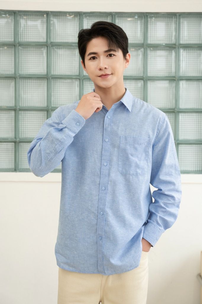 Áo Sơ Mi Nam Dài Tay Casual GENEROS 010125121MFC #4 Xanh Dương