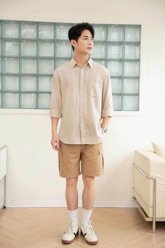 Áo Sơ Mi Nam Dài Tay Casual GENEROS 010125121MFC #3 Be