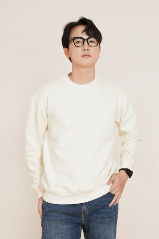 Áo Nỉ Dài Tay Generos MF010124018 Kem Trơn