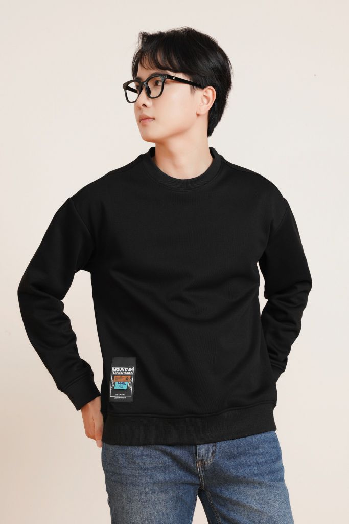 Áo Nỉ Dài Tay Generos MF010124018 S01-ĐEN