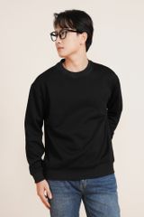 Áo Nỉ Dài Tay Generos MF010124018 Đen Trơn