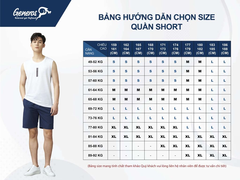 Quần Short Nam GENEROS 160123082MF