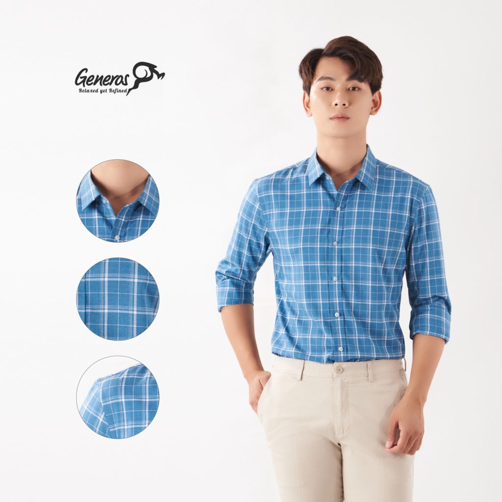 Áo Sơ Mi Nam Dài Tay Slimfit GENEROS AK307 010122422MF