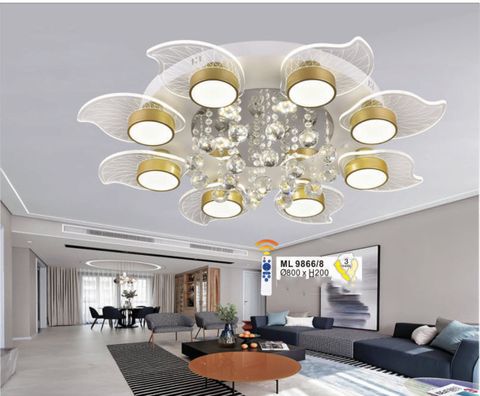  ĐÈN ỐP TRẦN MICA QN - ML 9866/8 