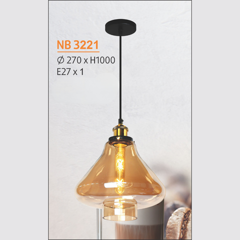  ĐÈN THẢ THỦY TINH NL- NB3221 