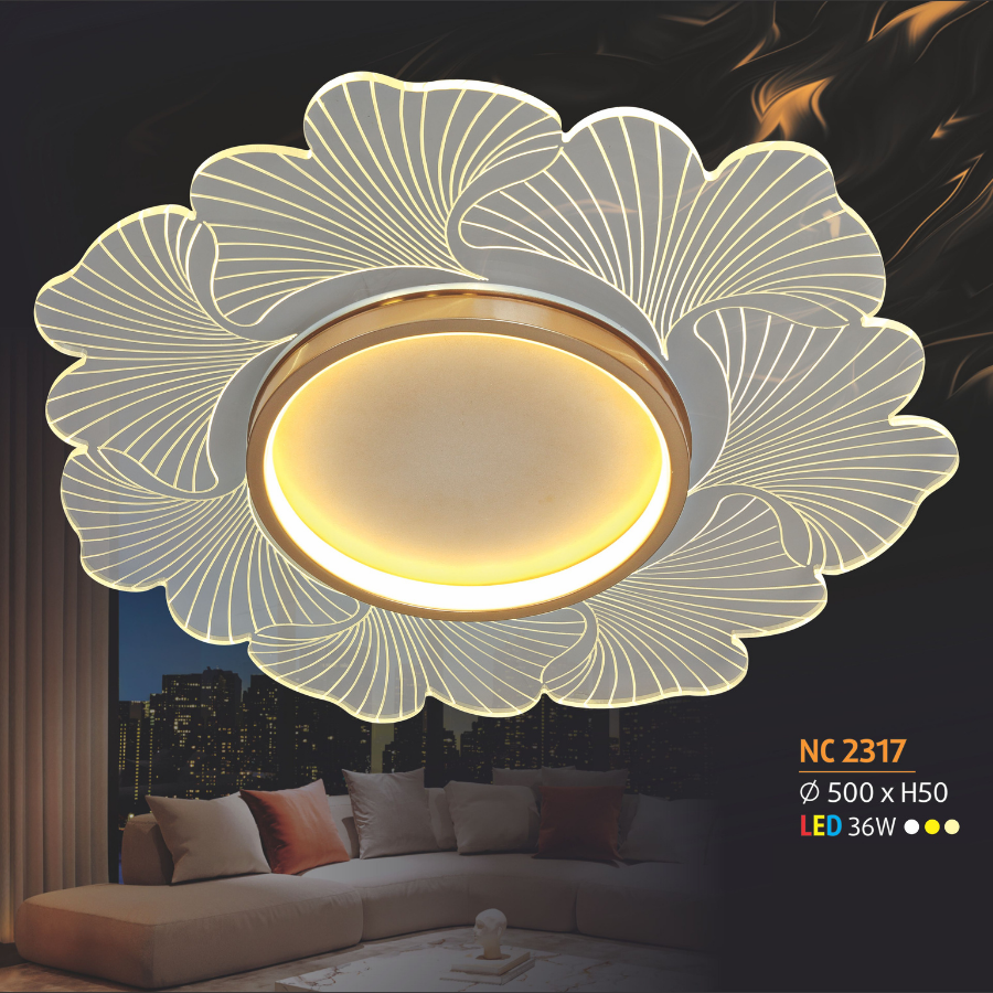 Đèn ốp trần Mica NL-NC 2317