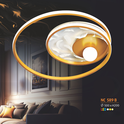  ĐÈN ỐP TRẦN MICA NL-NC 589 