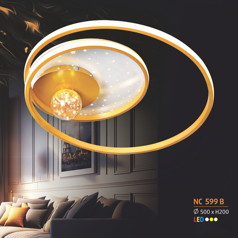  ĐÈN ỐP TRẦN MICA NL-NC 599 