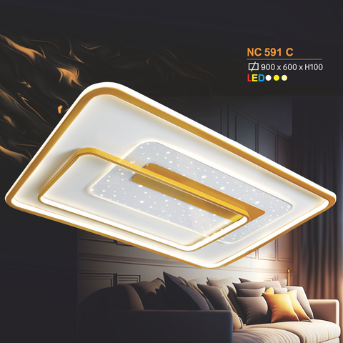  ĐÈN ỐP TRẦN MICA NL-NC 591 