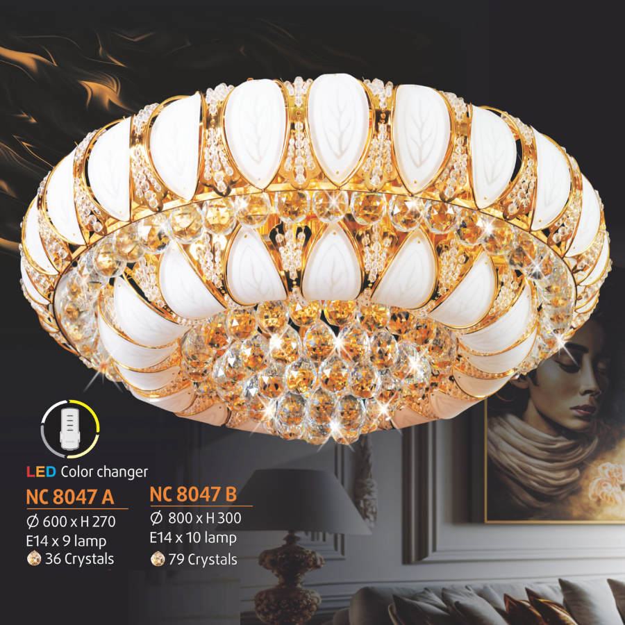 ĐÈN ỐP TRẦN PHA LÊ NL-NC 8047