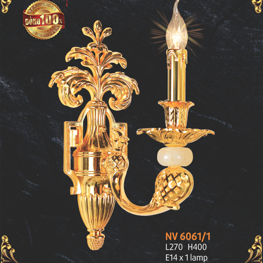 ĐÈN TƯỜNG ĐỒNG NL- NV 6061