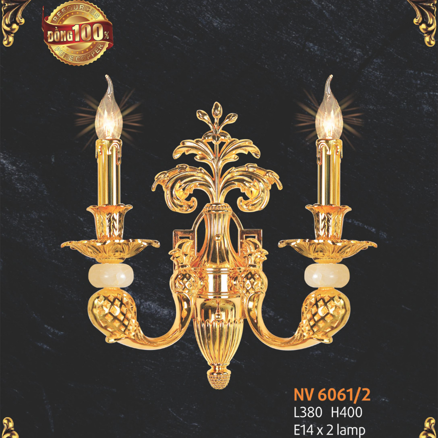 ĐÈN TƯỜNG ĐỒNG NL- NV 6061