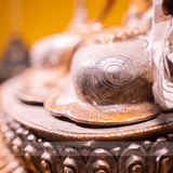  Tượng Bồ Tát Quan Âm Tứ Thủ Mạ Vàng Nepal Hoa Văn Đặc Biệt 