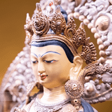  Tượng Bồ Tát Quan Âm Tứ Thủ Mạ Vàng Nepal Hoa Văn Đặc Biệt 