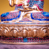  Tượng Bổn Sư Đồng Gắn Đá Mạ Vàng Ấn Độ Siêu Đặc Biệt 30cm 