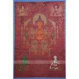  Thangka Nền Đỏ Đặc Biệt Bồ Tát Di Lặc KT 65x90cm 