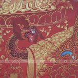  Thangka Nền Đỏ Đặc Biệt Bồ Tát Di Lặc KT 65x90cm 