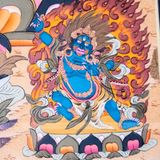  Thangka Bồ Tát Quan Quan Âm Tứ Thủ Kt 45 X 55cm 