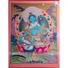 Thangka Bồ Tát Tara Xanh ( Lục Độ Mẫu) KT 66x53cm