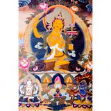  Thangka Bồ Tát Văn Thù Sư Lợi (Đặc Biệt) KT 45x55cm 