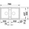CHẬU RỬA BÁT BLANCO LEXA 8 ALUMETALIC