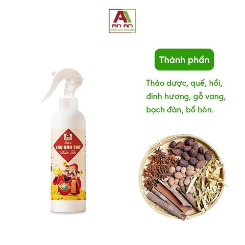  Nước Lau Bàn Thờ Thần Tài An An - Chai 250ml - Làm sạch bàn thờ - Tẩy uế, trừ tà cung rước tài lộc, vượng khí 