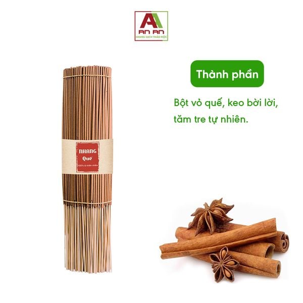  Nhang Quế Cao Cấp 1KG/500 nén - Nhang từ vỏ quế lâu năm  - Mùi hương ấm áp tăng khả năng tập trung, giảm căng thẳng 