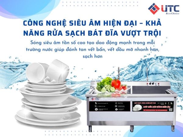 Máy rửa bát siêu âm UTC 1500HS