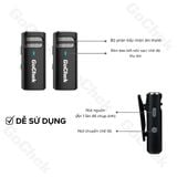  Micro thu âm không dây GoChek S23 - Mic đôi có hộp sạc 