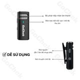  Micro thu âm không dây GoChek S23 - Bộ 01 mic có hộp sạc 