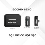  Micro thu âm không dây GoChek S23 - Bộ 01 mic có hộp sạc 