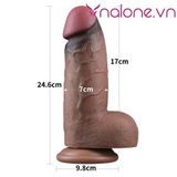  Dương vật giả silicone bạch kim 2 lớp Lovetoy - Size XXL 9.5 inch (DV58Q) 