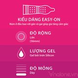  Bao cao su gân gai Durex Pleasuremax - Hộp 3 cái 