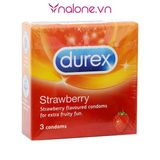 Bao cao su hương dâu Durex Strawberry (Hộp 3 cái) 