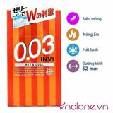  Bao cao su siêu mỏng Jex INVI 0.03 Hot & Cool (JEX12) 