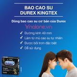  Bao cao su size nhỏ siêu mềm ôm khít Durex Kingtex Hộp 12 cái (TEX12) 