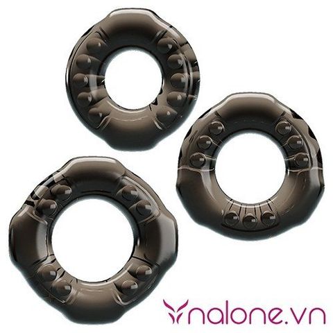 Bộ 3 vòng đeo dương vật Baile Cock Rings Yvonne chính hãng
